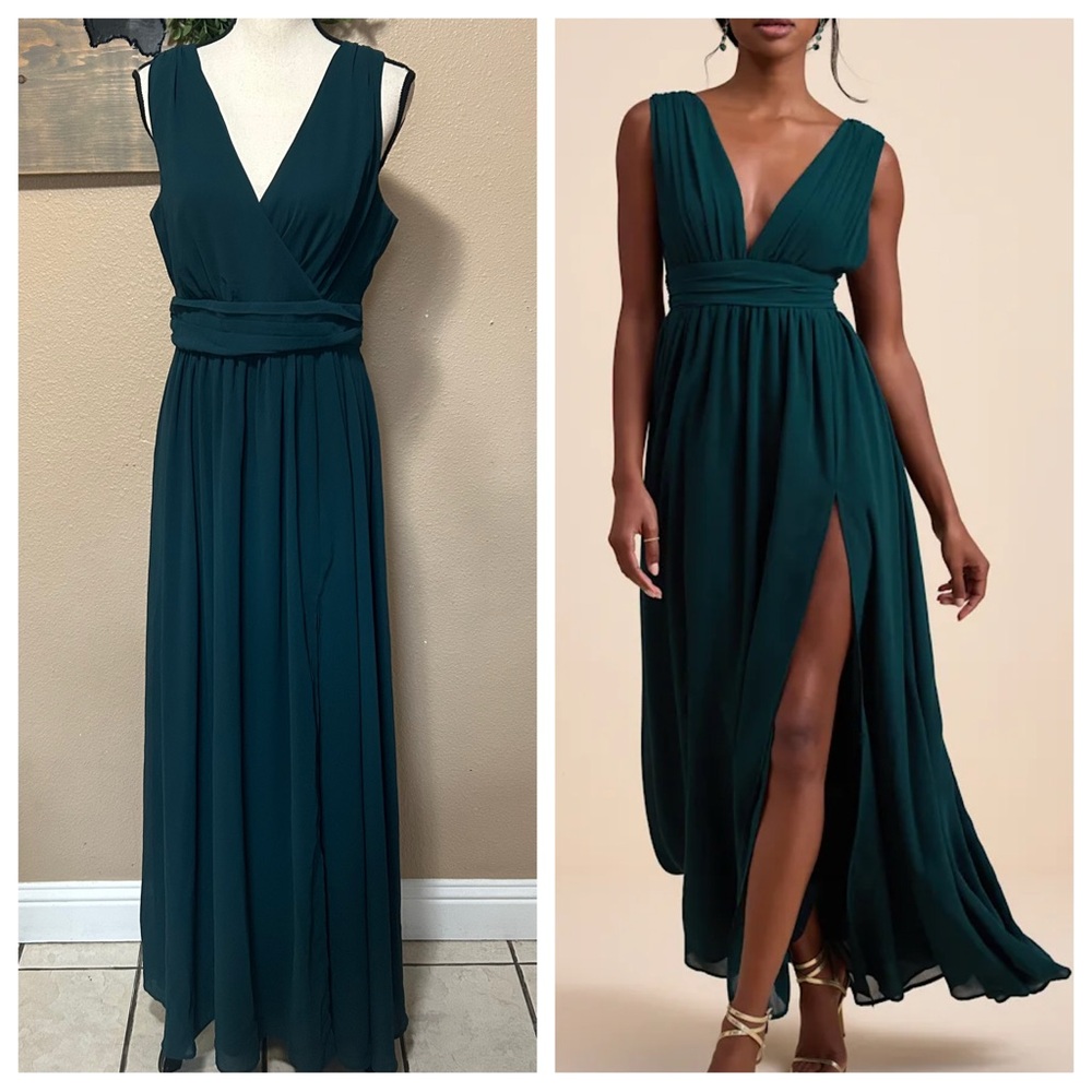 Heavenly Hues Emerald Green Maxi Dress
